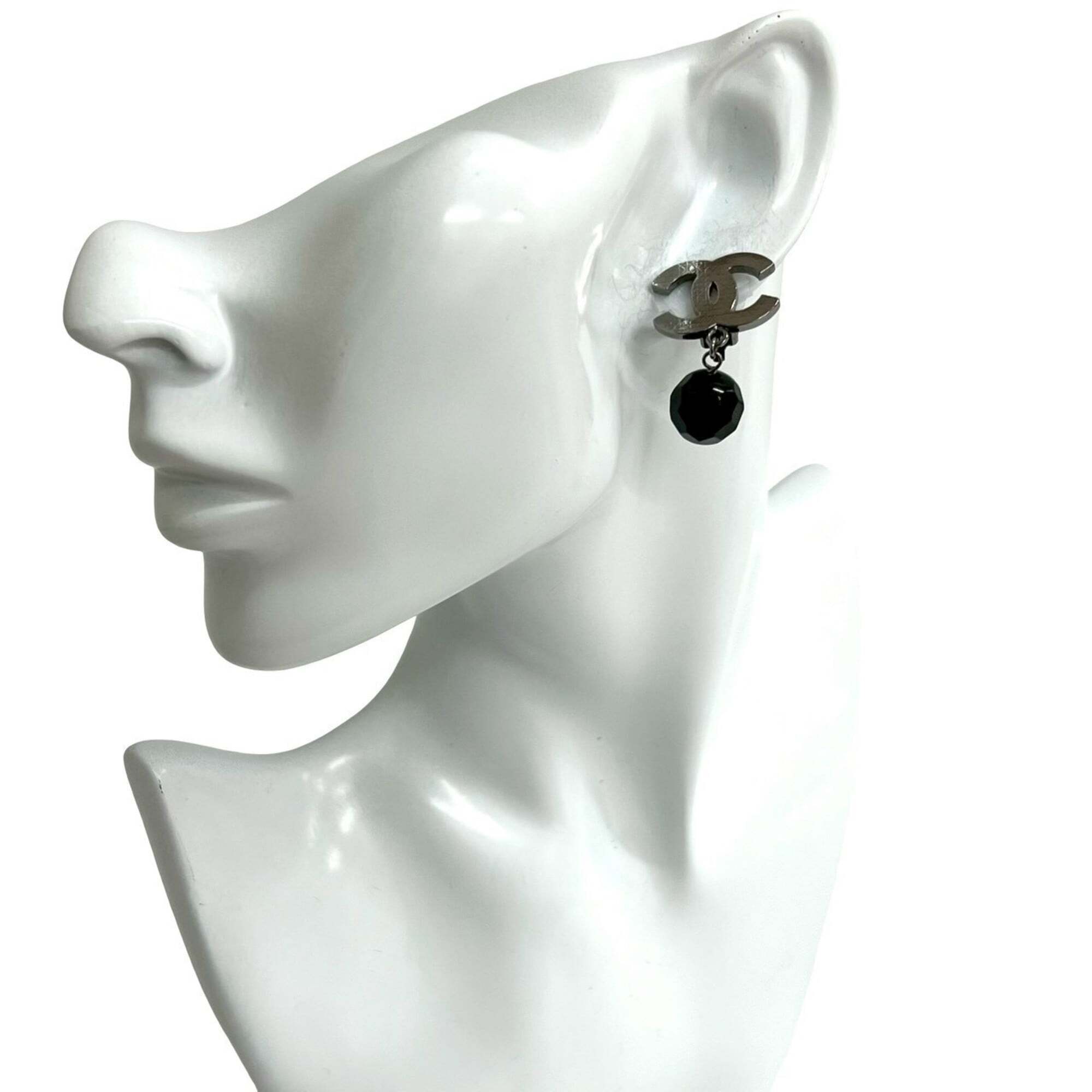 Chanel Authentic Black Logo Earrings 1490$